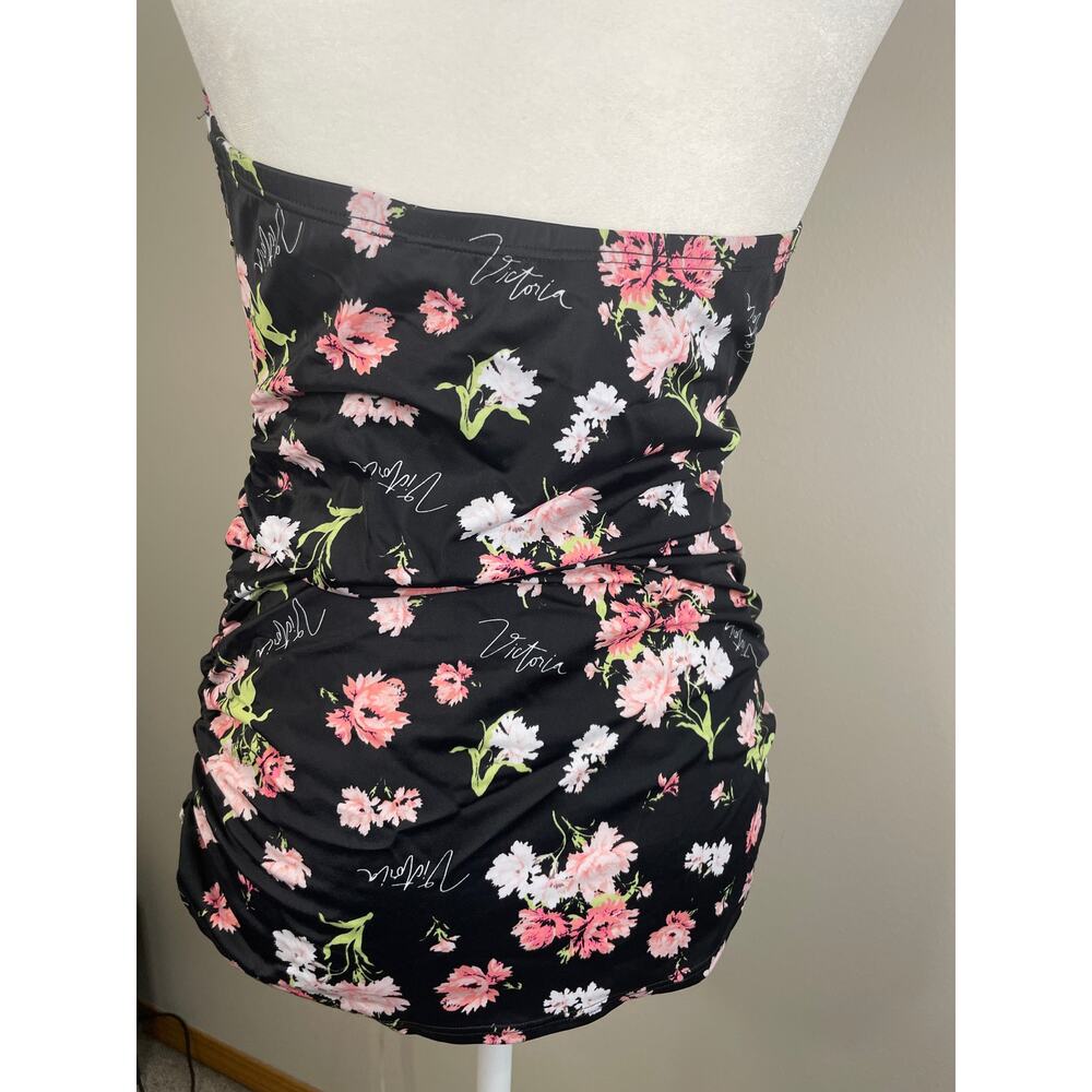 Victoria’s Secret Floral Black One-Piece tankini top, 38C - Picture 4 of 9